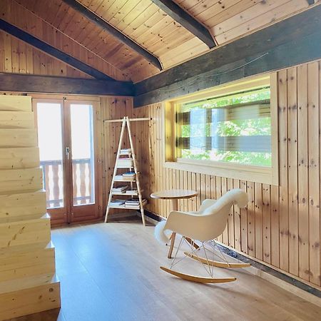Eco Lodge With Jacuzzi And View In The Swiss Alps Grône Exterior foto